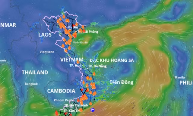 Biển Đông hình thành áp thấp nhiệt đới, tiến về vịnh Bắc Bộ
