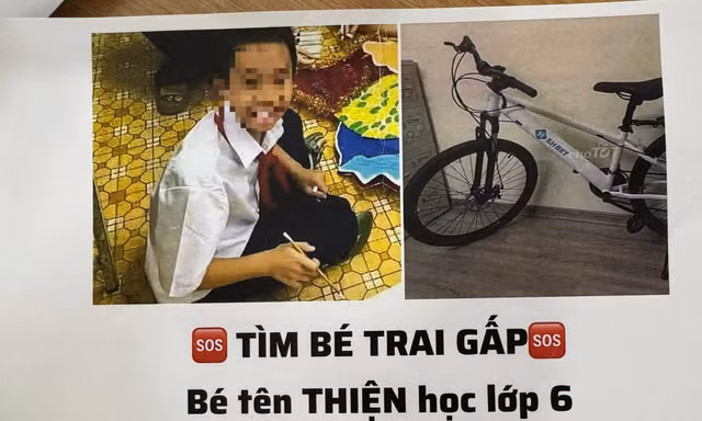 Lần theo chiếc xe đạp, Công an tìm thấy học sinh mất tích cách nhà 20km
