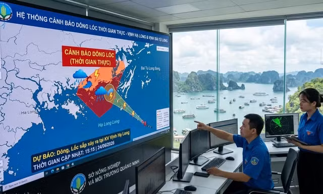 Hệ thống cảnh báo dông, sét tại vịnh Hạ Long đã vận hành chính thứcẢnh: HD