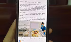 Sinh bé trai xong, người mẹ để lại con rồi mất liên lạc
