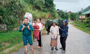 Trước giờ bão đổ bộ: Vết nứt dài 300m trên núi khiến hàng chục người phải rời nhà