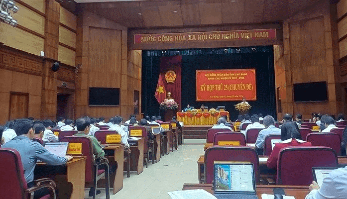 Quang cảnh Kỳ họp thứ 25 HĐND tỉnh Cao Bằng. Quang cảnh Kỳ họp thứ 25 HĐND tỉnh Cao Bằng.
