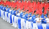 Khối Thanh niên Việt Nam rạng rỡ ngày tổng duyệt diễu binh, diễu hành