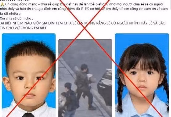 Thông tin '2 trẻ em bị bắt cóc ở khu vực Times City' là sai sự thật