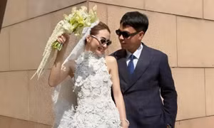 Ảnh cưới của MC Huyền Trang với cầu thủ Đức Huy