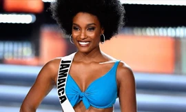 Á hậu Hoàn vũ bị tông xe