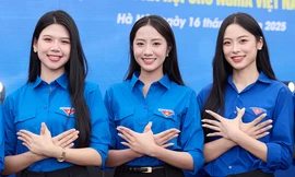 Hoa hậu Hà Trúc Linh, Á hậu Vân Nhi cổ vũ 8.800 tình nguyện viên phục vụ đại lễ 2/9