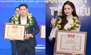 Hòa Minzy - Đình Bắc siêu dễ thương tại lễ trao giải Gương mặt trẻ Việt Nam tiêu biểu 2025