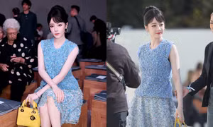 Số nhọ như Địch Lệ Nhiệt Ba: Phải đi giày gãy gót suốt show thời trang Dior