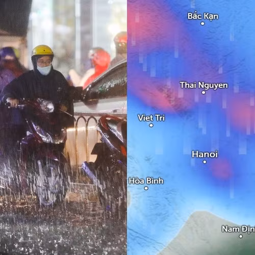Dự báo Hà Nội sẽ có mưa to kèm dông từ đêm nay đến rạng sáng mai
