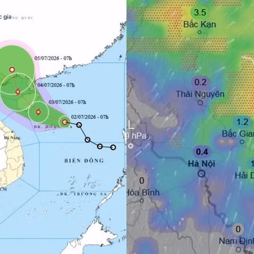 Áp thấp nhiệt đới trên Biển Đông có thể mạnh lên thành bão trong sáng 3/7