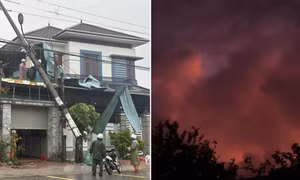 Bầu trời đỏ bầm ở Nghệ An sáng nay là hiện tượng gì, có báo hiệu gì không?