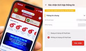 Người dùng kiểm tra số điện thoại trên ứng dụng VNeID