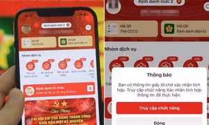 Màn hình chính VNeID không hiển thị thông báo “Truy cập chức năng” để xác thực SIM