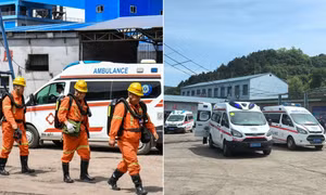 Lực lượng cứu hộ tại hiện trường vụ nổ mỏ than ở Trung Quốc