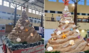 Cây thông Noel độc lạ ở sân bay Malaysia gây phản ứng ngược vì “dễ liên tưởng”