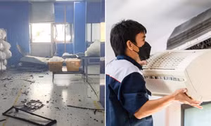 Nổ điều hòa khi đang sửa chữa tại khu công nghiệp Yên Phong