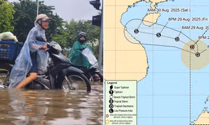 Áp thấp nhiệt đới ở Biển Đông có hoàn lưu rộng hơn 1000 km, có thể thành bão