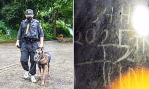 Dòng chữ trên vách đá ở rừng Cúc Phương: Có phải của du khách mất tích để lại?