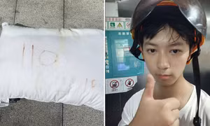 Shipper nhặt được cái gối ghi số lạ “110 625” màu đỏ, mở ra câu chuyện khó tin