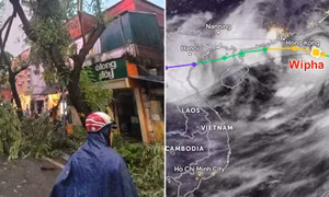 Cơn dông chiều thứ Bảy ở Hà Nội: Gió giật cấp mấy, có do hoàn lưu bão số 3?