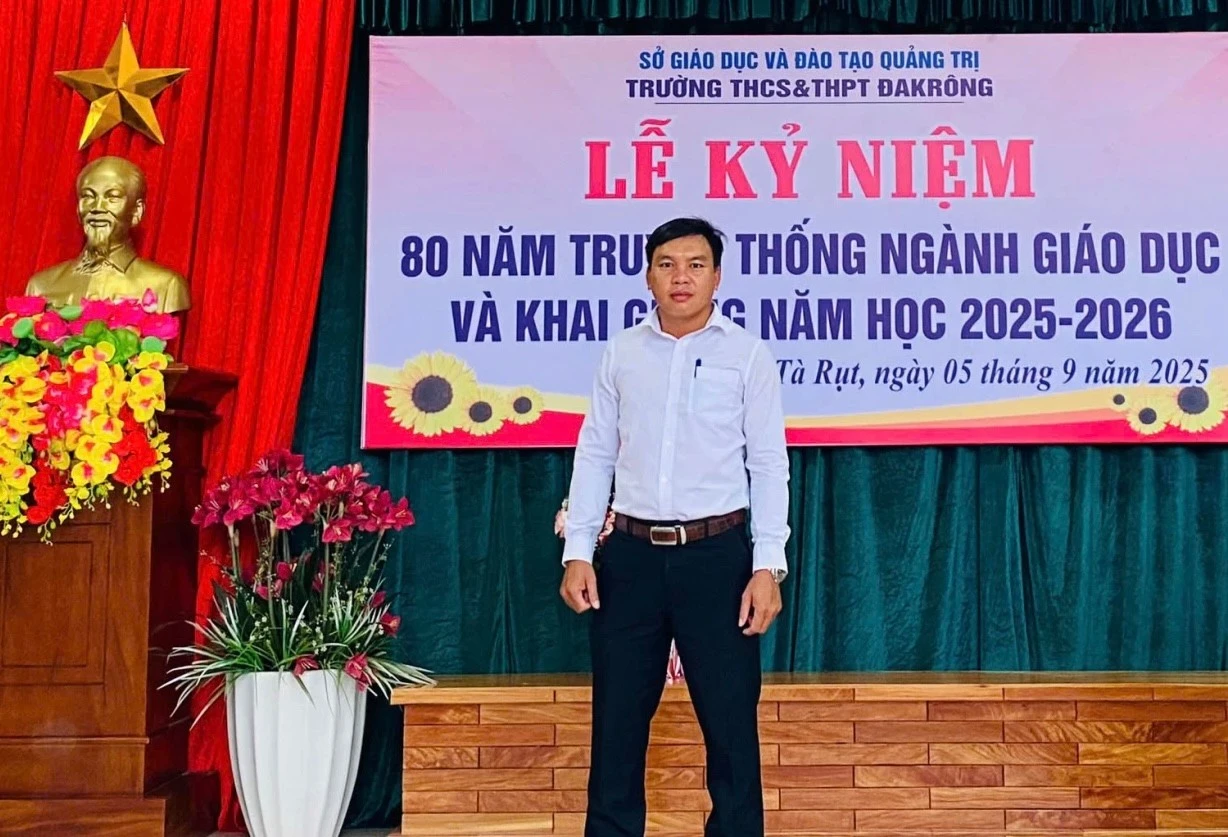 Thầy giáo Quảng Trị dũng cảm lao xuống dòng nước xiết cứu người gặp nạn