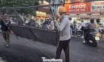 Hà Nội: Tháo dỡ tôn quây thi công, giải phóng nút thắt 'cổ chai' trên đường Nguyễn Tuân 