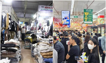 Cảnh trái ngược giữa siêu thị và chợ truyền thống ngày giáp Tết
