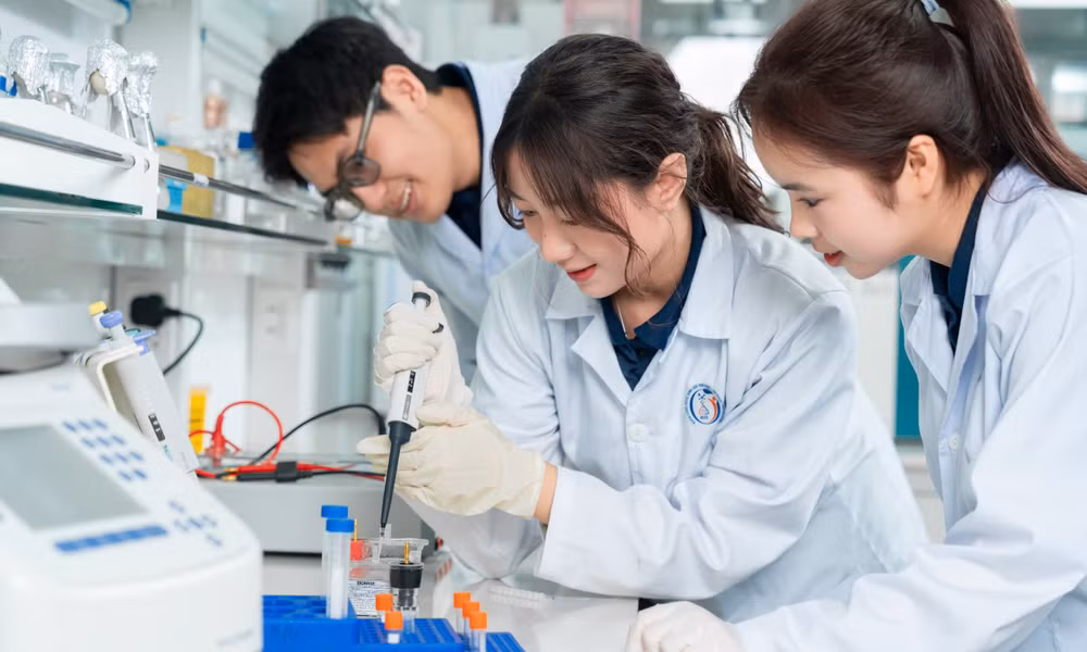 Sinh viên Đại học Phenikaa trong một giờ học về khoa học.