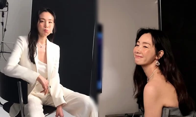 Người hâm mộ thích thú khoảnh khắc nhí nhảnh của 'người đẹp khóc' U50 Choi Ji Woo