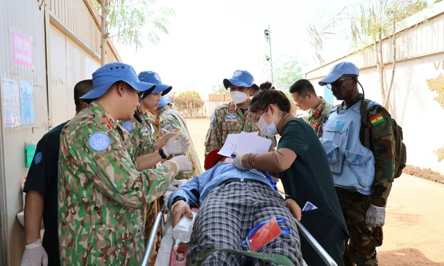 Quân y Việt Nam phản ứng nhanh trước tình huống bất ngờ của Phái bộ UNMISS