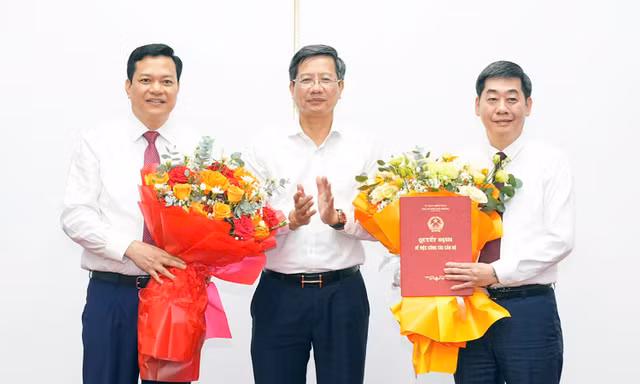 Ông Hoàng Văn Thực (trái ảnh) và ông Nguyễn Hoàng Long (phải ảnh) nhận nhiệm vụ mới.