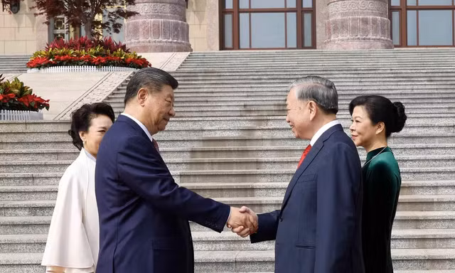 Lễ đón trọng thể Tổng Bí thư, Chủ tịch nước Tô Lâm thăm cấp Nhà nước đến Trung Quốc