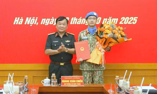 Chủ tịch nước cử Thiếu tá Lê Vinh Hoàng tới Phái bộ UNMISS