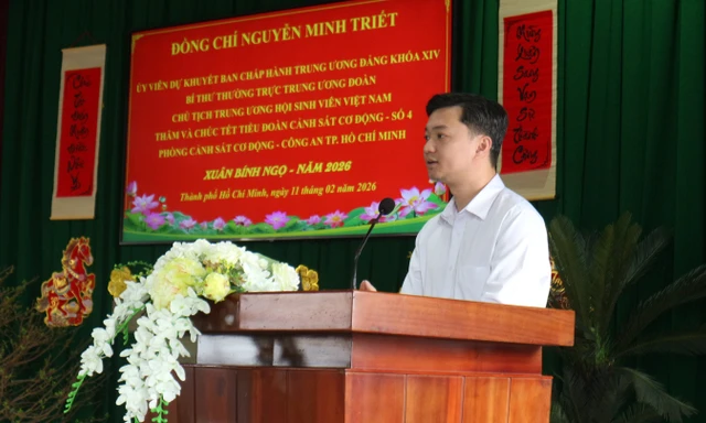 Bí thư Thường trực T.Ư Đoàn Nguyễn Minh Triết thăm, chúc Tết các đơn vị trực chiến tại TPHCM