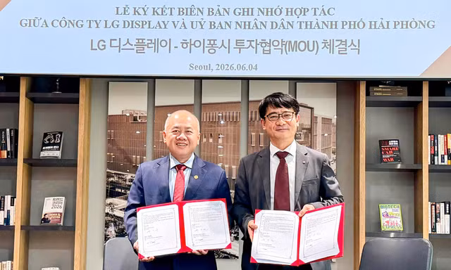 Hải Phòng ký kết biên bản ghi nhớ hợp tác chiến lược với Tập đoàn LG 