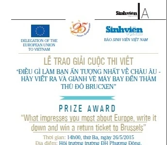 Trao giải cuộc thi viết về châu Âu
