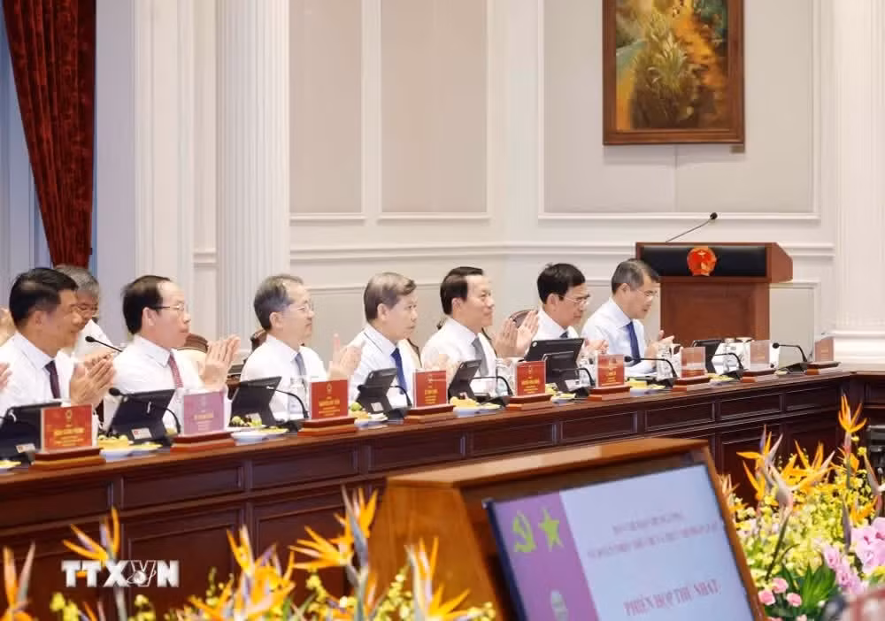 Các đại biểu tham dự Phiên họp thứ nhất Ban Chỉ đạo Trung ương về hoàn thiện thể chế và thực thi pháp luật. (Ảnh: Thống Nhất/TTXVN)