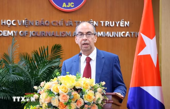 Đại sứ Cuba tại Việt Nam Rogelio Polanco Fuentes. (Ảnh: Văn Điệp/TTXVN)