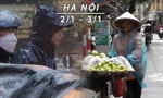 Gió lạnh về, Hà Nội trời rét, có lúc có mưa