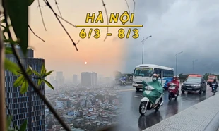 Dịp 8/3 Hà Nội giảm nắng, có lúc mưa mù