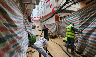 Lại phun trào bùn nhão từ dự án hầm metro Nhổn - ga Hà Nội