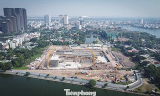 Hà Nội: Đại công trường Nhà hát Ngọc Trai gấp rút thi công