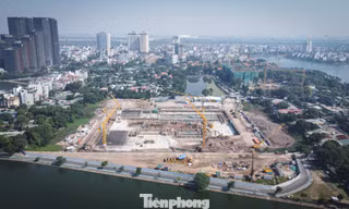 Hà Nội: Đại công trường Nhà hát Ngọc Trai gấp rút thi công