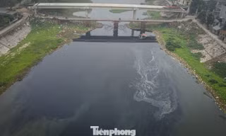 Sông Đáy bị 'bức tử' bởi dòng thủy triều đen sau vụ Tết