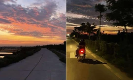 Bầu trời đỏ cam ở Hải Phòng là gì, có phải “ráng mỡ gà” trước bão số 11 Matmo?