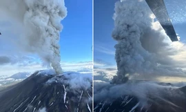 Video núi lửa ở Nga “thức giấc” sau động đất, phun trào lần đầu trong 475 năm