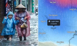 Hà Nội ngày mai mưa do ảnh hưởng bão số 9 Ragasa, dự báo nhiệt độ giảm 10 độ C