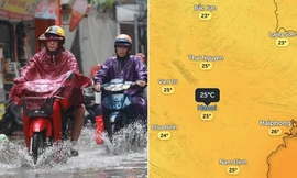 Hà Nội sẽ có thời điểm chuyển mát do mưa kéo dài, nhiệt độ dự báo xuống 24 độ
