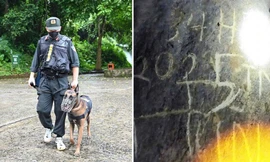 Dòng chữ trên vách đá ở rừng Cúc Phương: Có phải của du khách mất tích để lại?